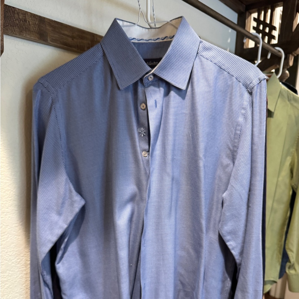 Robert Graham Blue Casual Button Down Shirt